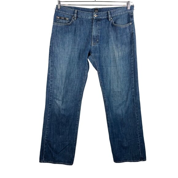 Hugo Boss Maine jeans mens straight leg relaxed blue 90s sz 40x32